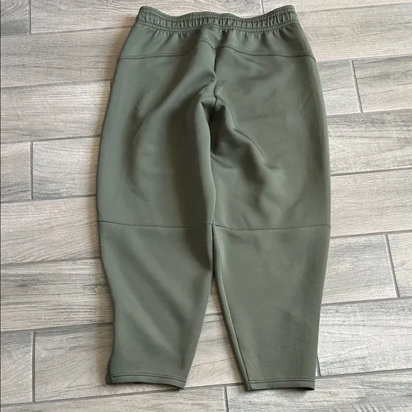 Nike Olive Green Women's Jogger Sweatpants with Ankle Zips - Image 5