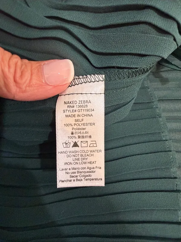 Naked Zebra Hunter green sleeveless peplum top - Image 3