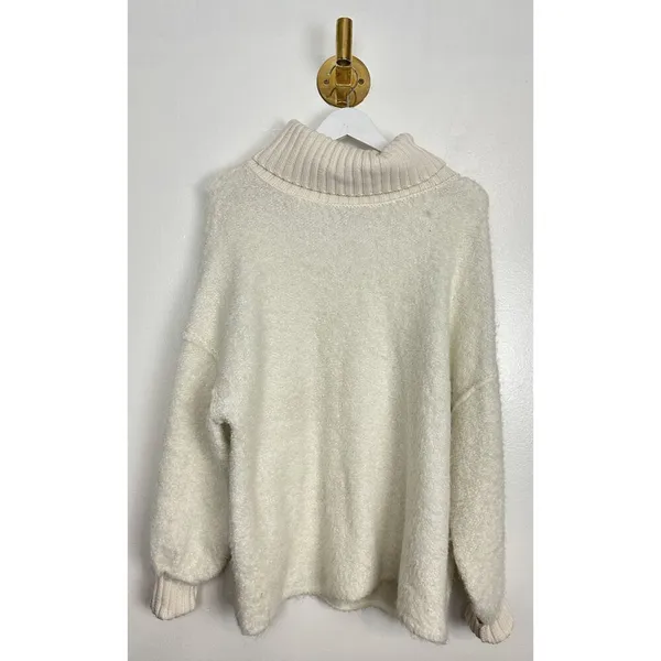 FREE PEOPLE Milo Tunic Sweater in Evening Cream Size X-Small - Image 5
