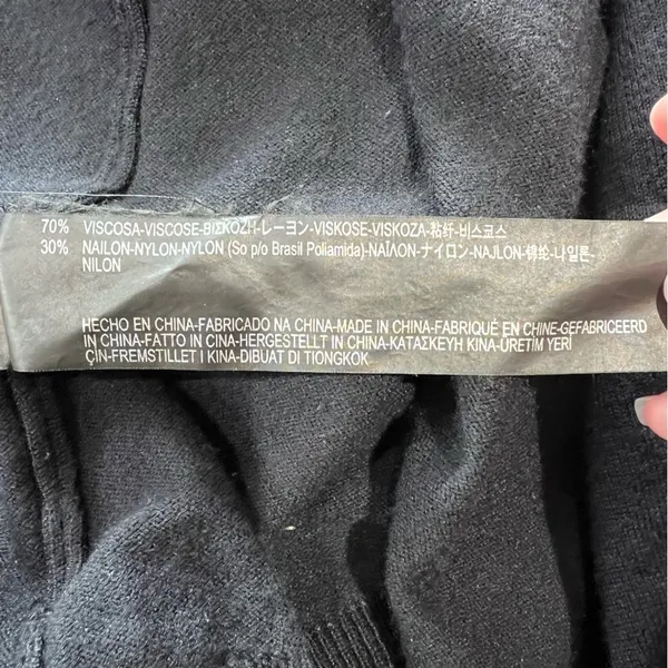 Zara Knit Black Open Front Cardigan - Image 4