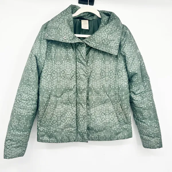Patagonia Womens Geoharmony Outdoor Insulated Quilted Puffer Jacket Size S Green - Image 2