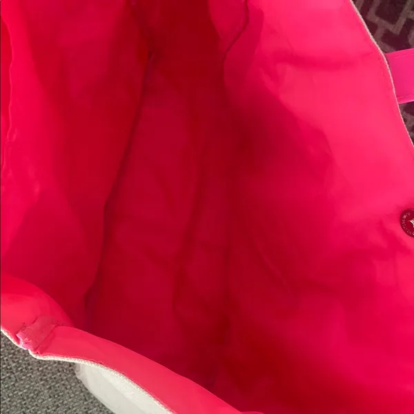 Juicy Couture Cream and Pink Canvas Tote - Image 6