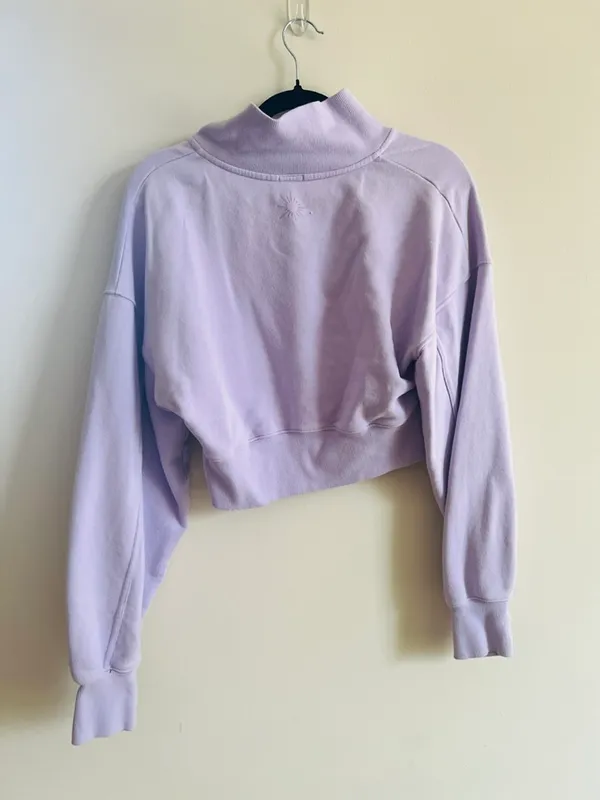 Aerie Cropped Purple Sweatshirt - Image 2