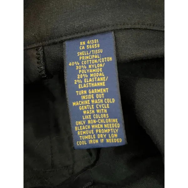 POLO Ralph Lauren Black Moto Riding Pants‎ Women's Size 2 Skinny Stretch Zip - Image 8