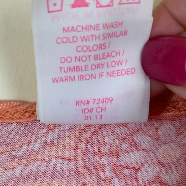Isaac Mizrahi Peach Summer Paisley Dress - Image 6