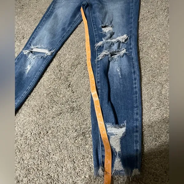 Kancan 27/7 Women’s Distressed Blue Jeans - Image 3
