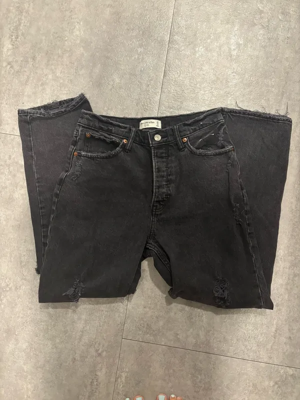 abercrombie and fitch black the dad high rise jean distressed - Image 2