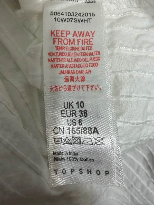 Topshop White Cotton Seersucker Strappy Tiered Maxi Dress with Tie Back - Image 8