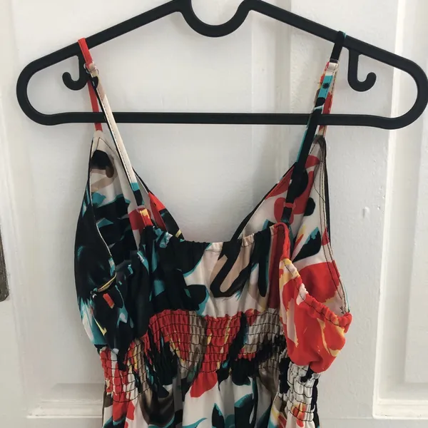 Vintage She’s Cool Retro Printed Patterned Maxi Dress Large - Image 7