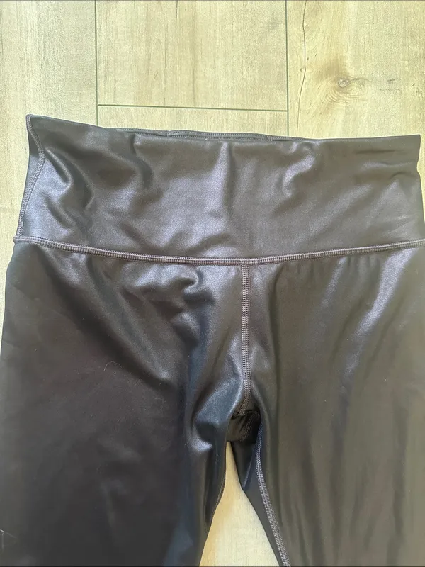 Athleta Elation Ultra High Rise Tights Brown Bronze Shimmer Metallic Leggings S - Image 4