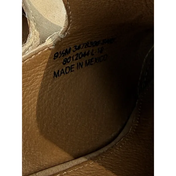 Frye Ray Leather Mules Womens Size 9.5 M Tan Natural Slip On Clogs Flat Shoes - Image 11