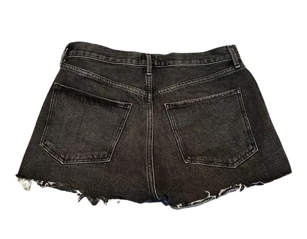 AGOLDE High Waist Parker Denim Shorts in Washed Black Sz 30 - Image 4
