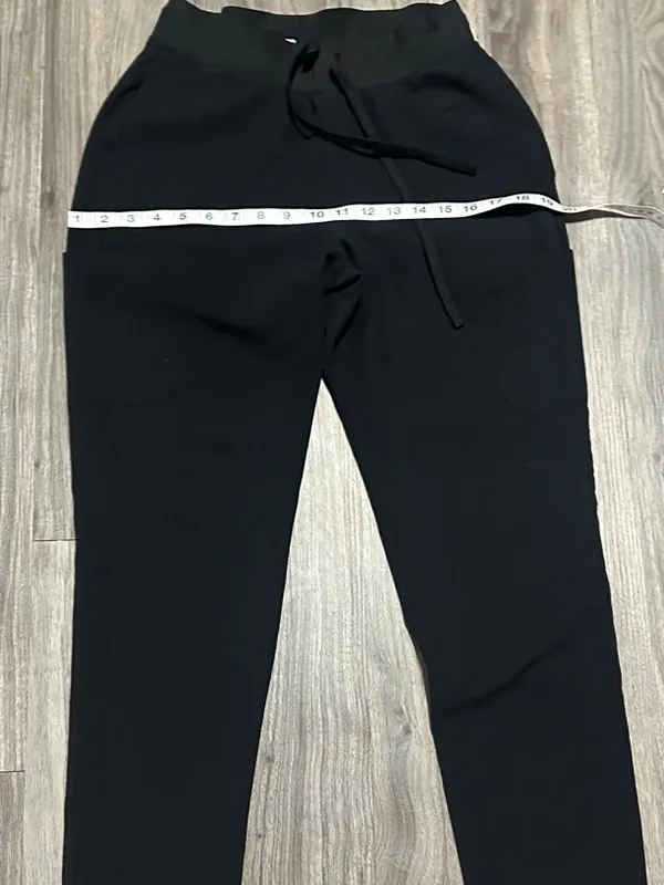 Women’s Black Jogger Scrub Pants with Drawstring Waist Size XS - Image 5