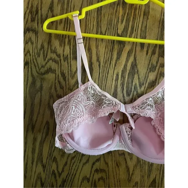 Very Sexy Victorias Secret Cup And Wings Pink Bra Push Up Without Padding 36C - Image 7