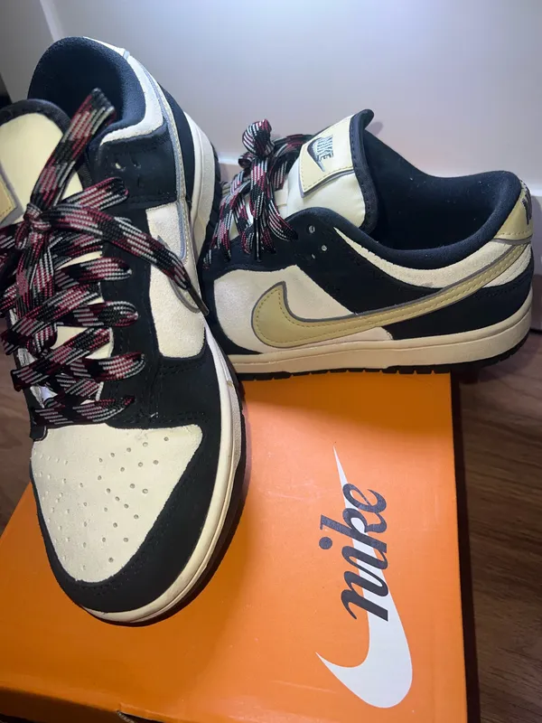 Nike Dunk Low LX Women’s Black/Cream Suede - Image 4