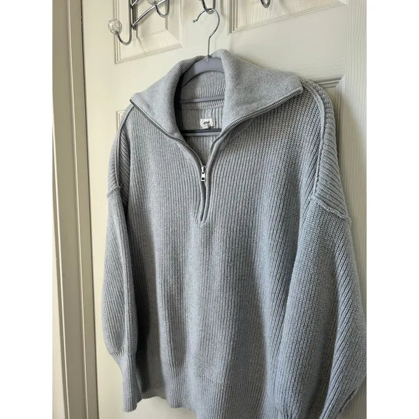 Aerie Gray Half Zip - XXS - Image 4