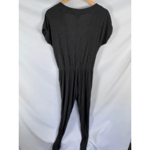 Freeloader Dark Grey V Neck Cap Sleeve slouchy Jumpsuit Size Small - Image 5