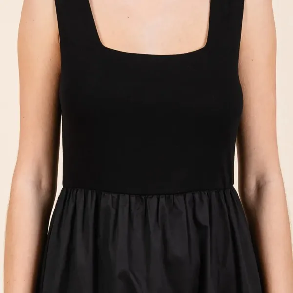 Mittoshop‎ Mix Media Square Neck Maxi Dress - Image 5