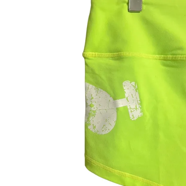 WodBottom‎ Neon Green CrossFit Booty Shorts Weightlifting Gym Size Large - Image 6