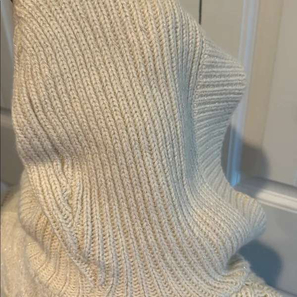 Aeropostale Large Vintage Y2K Cream Hooded‎ Ramie-Blend Knit Cardigan Sweater - Image 7