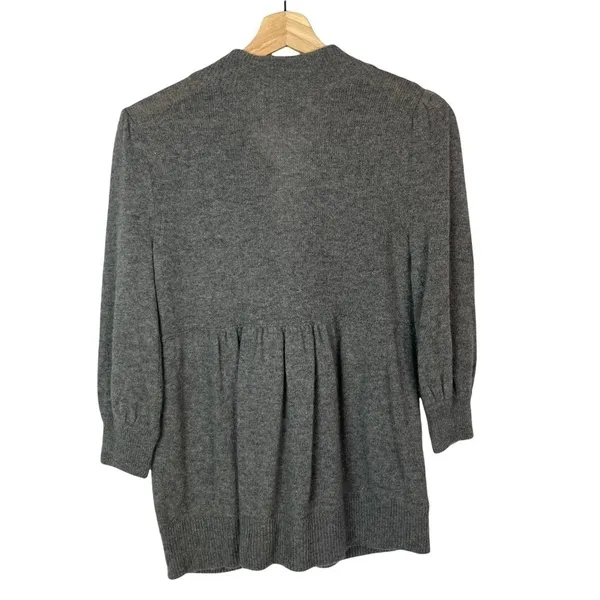 Aqua Y2K Gray Knit‎ Babydoll Button Down Cardigan Sweater XS - Image 2