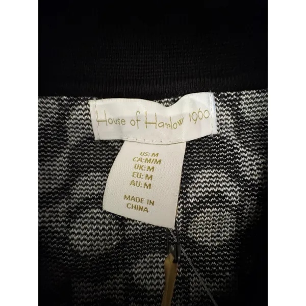 House of Harlow 1960 Size Medium Knit Polo Midi Dress Abstract - Image 5