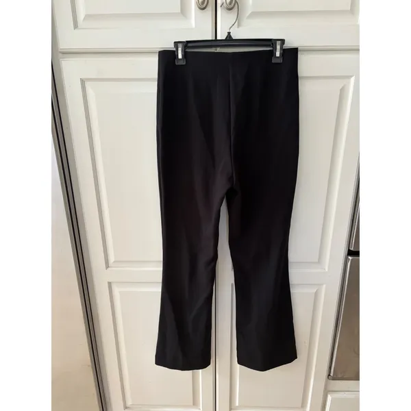 Zara Black Front Seam‎ Stretch Trousers Elastic Waist Flare Leg Pants - Image 3