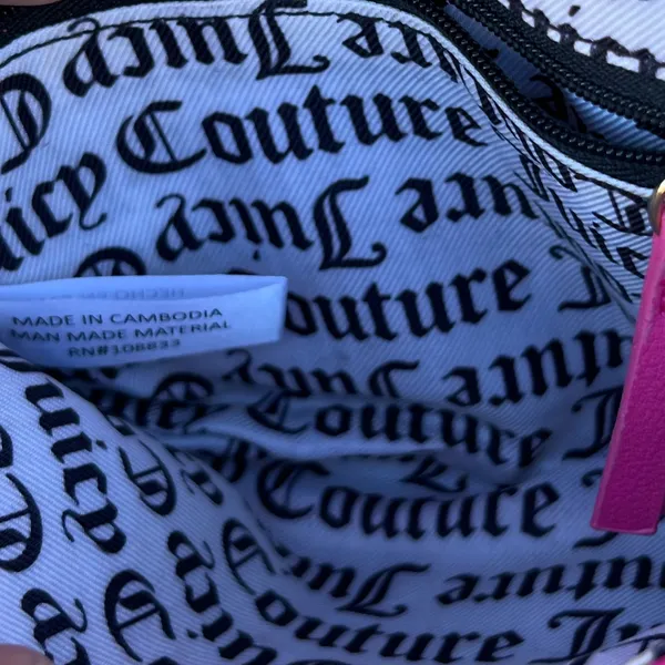 Juicy Couture Vibrant Pink Crossbody Bag Faux Fur Y2K Style - Image 3