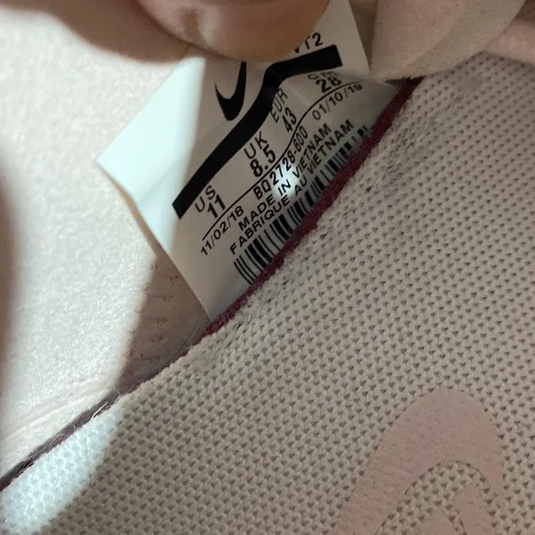 Nike React Element 55 Pale‎ Pink White Running Shoes size 11 woman’s sneakers - Image 8
