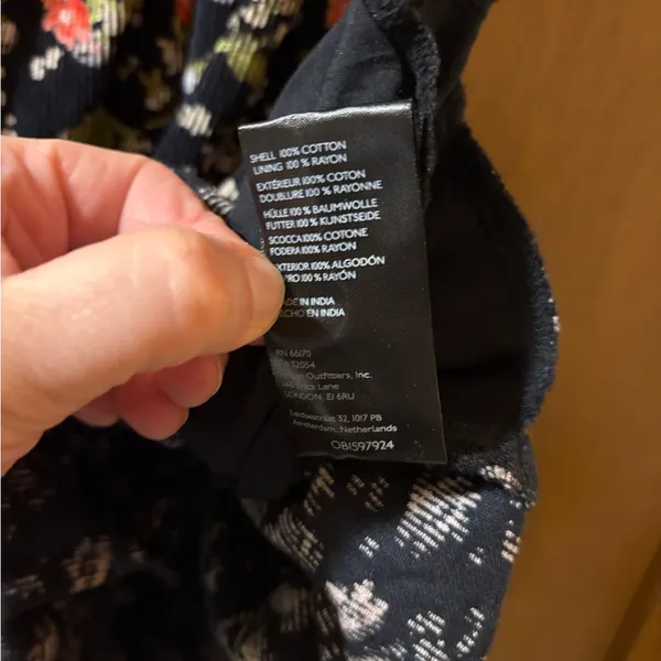 Free People Gaia Black Floral Corduroy Babydoll Mini Dress - Image 9