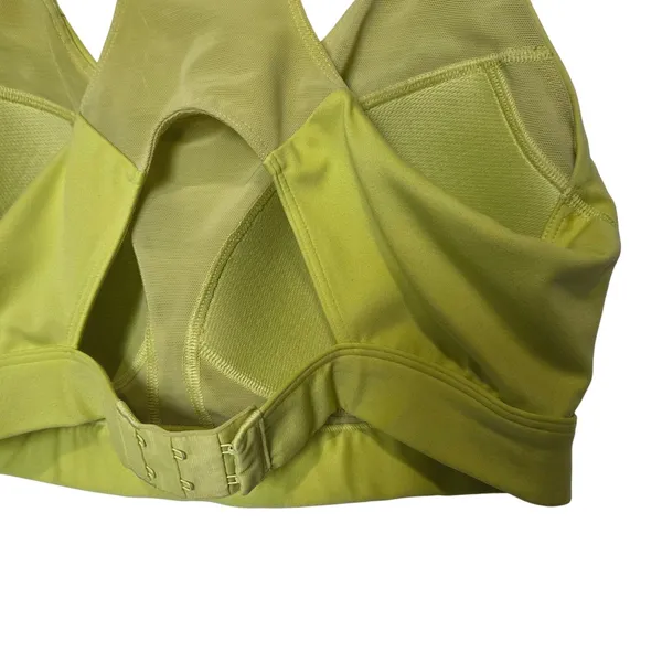 Gymshark Yellow Green Mesh Back Scoop Neck Racerback Active Sports Bra Sz Large - Image 4