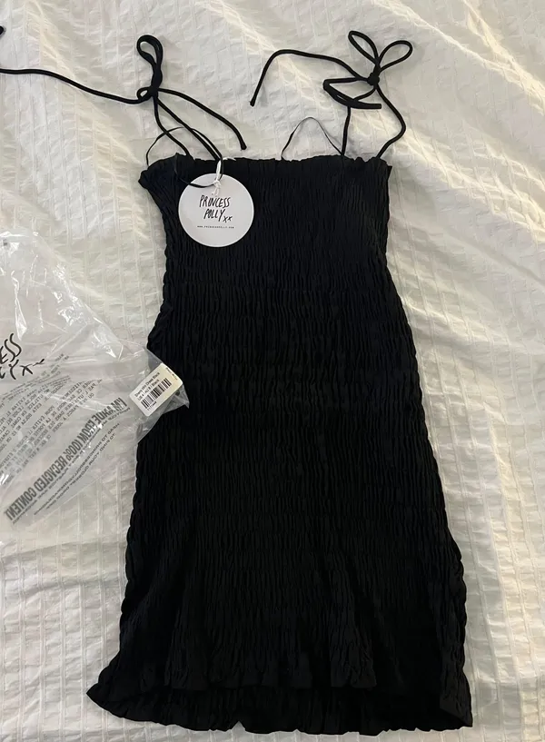 Princess Polly Black Mini Dress (4) - Image 4