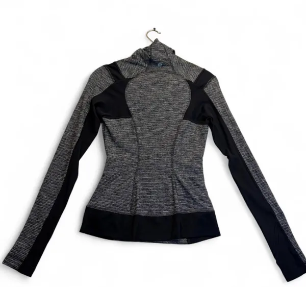 Lululemon grey/black jacket Size 4 #athleisure #yoga - Image 4