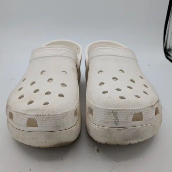 Crocs Classic Platform Clog White Platform Sandals‎ Womens 10 Chunky 206302-100 - Image 3