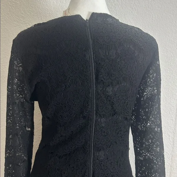 Xhilaration Women Black Lace Long Sleeve Dress Size M LACE - Image 5