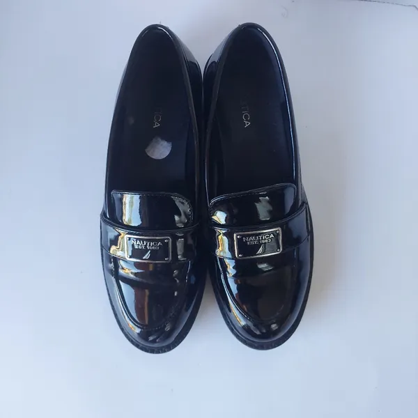 Y2k Nautica Preppy Black Patent Loafers Size 8 1/2 - Image 2