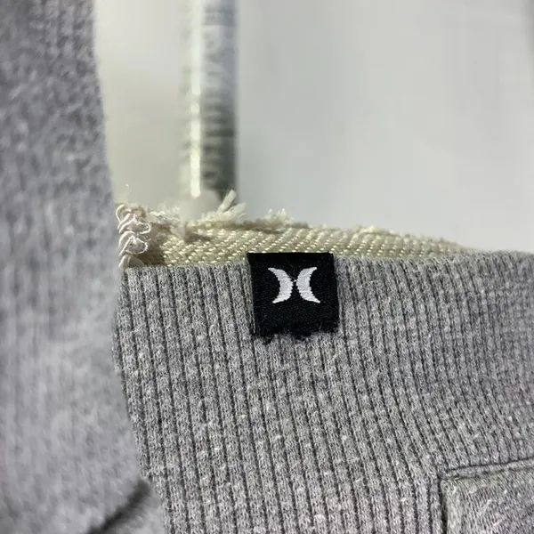 Hurley Full Zip Gray Hoodie Size Medium - Image 5