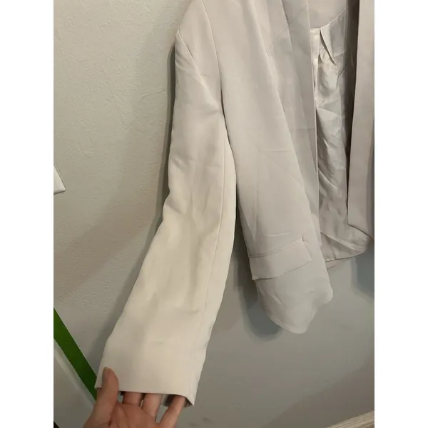 Quince Open Front Blazer Beige Size Small Minimalist Career Chic Sleek Business - Image 4