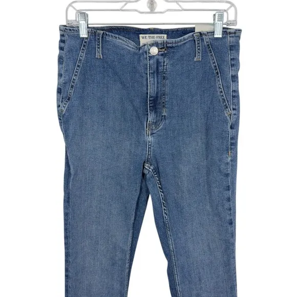 We The Free Free People Level Up Slit Bootcut Jeans Medium Wash Size‎ 30 Boho - Image 2