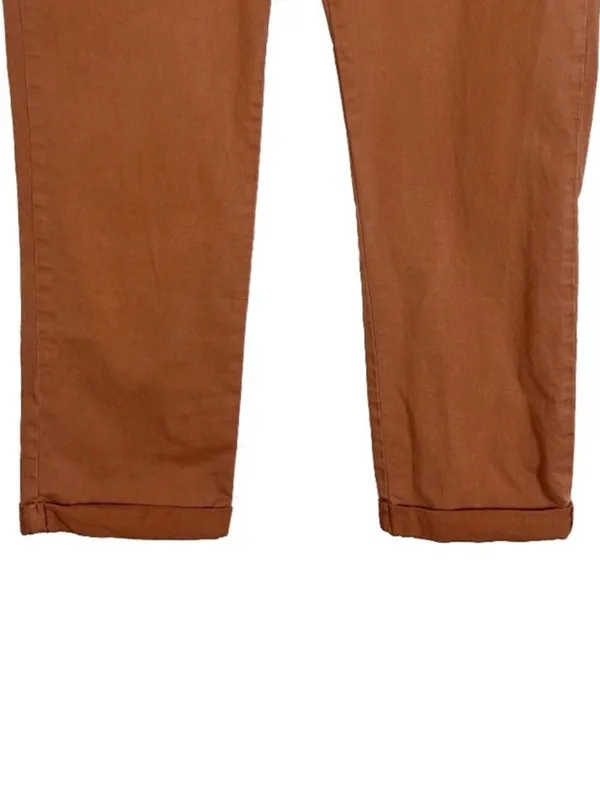 Current/Elliott The Captain Pant cuffed trouser rust brown Cappuccino size 31 - Image 7