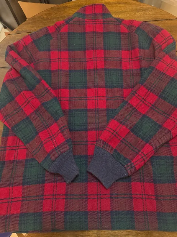Vintage Women Pendleton Red Blue Green Plaid 100% Virgin Wool Jacket Size Large - Image 8