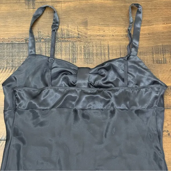 VTG Victoria's Secret Black Satin Lingerie size Small - Image 4
