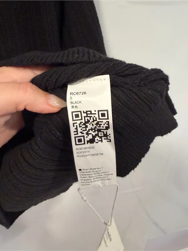 Black Ribbed Off-Shoulder Women’s Sweater - Image 3
