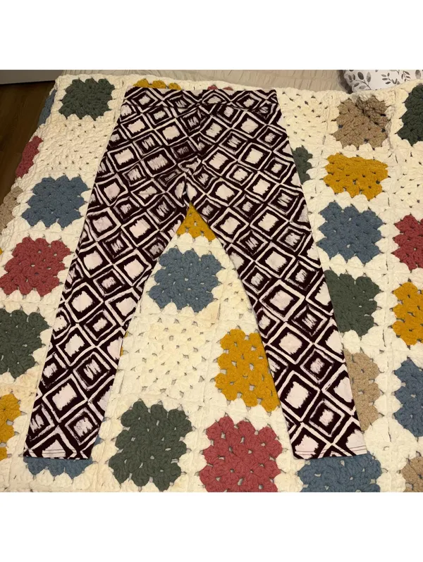 Aerie High Waist Diamond Leggings Spandex Blend Geometric Woman’s Large Workout - Image 4
