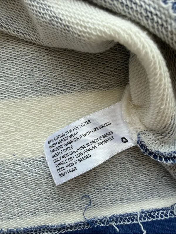 Evereve Bailey Striped Grommet Sweatshirt Size Small - Image 7