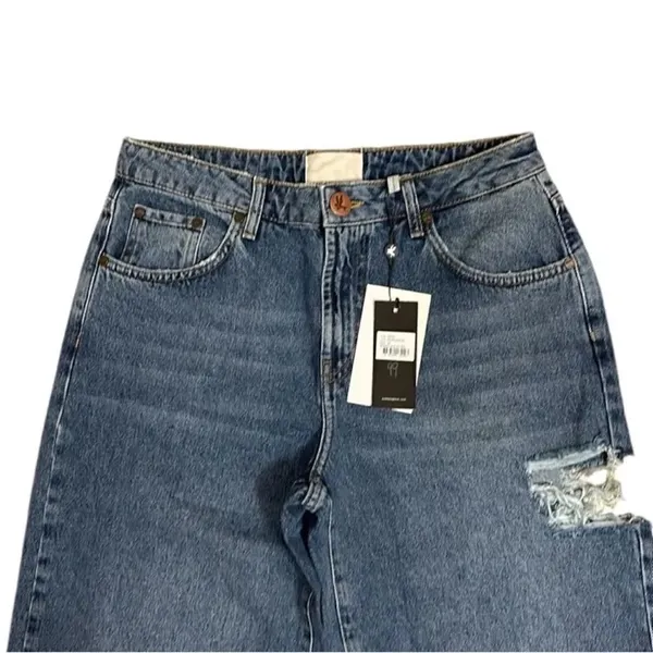 Revolve One Teaspoon Blue Mid Waist Wide Leg Jackson Jeans(Size 28) - Image 12