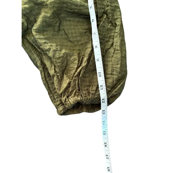 Old Navy Women's Dark Green Puff Sleeve Top - Image 7