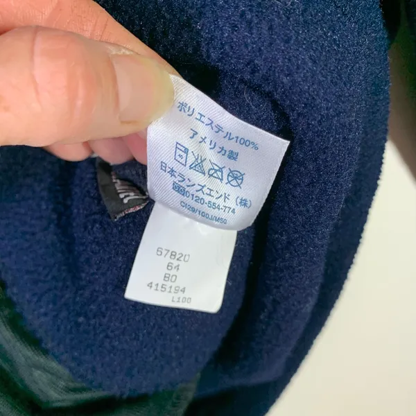 Lands‎ End Polartec Fleece Pullover Womens XL 18-20 Navy Blue Half Zip Made USA - Image 5