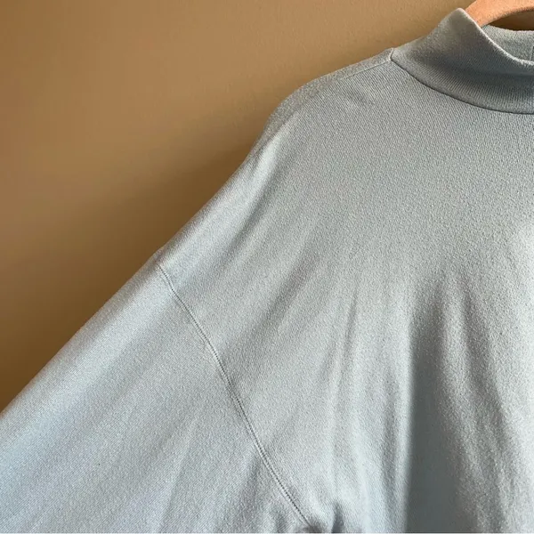 ✨ Altar’d State Light‎ Blue Mock Neck Long Sleeve Top Small - Image 4