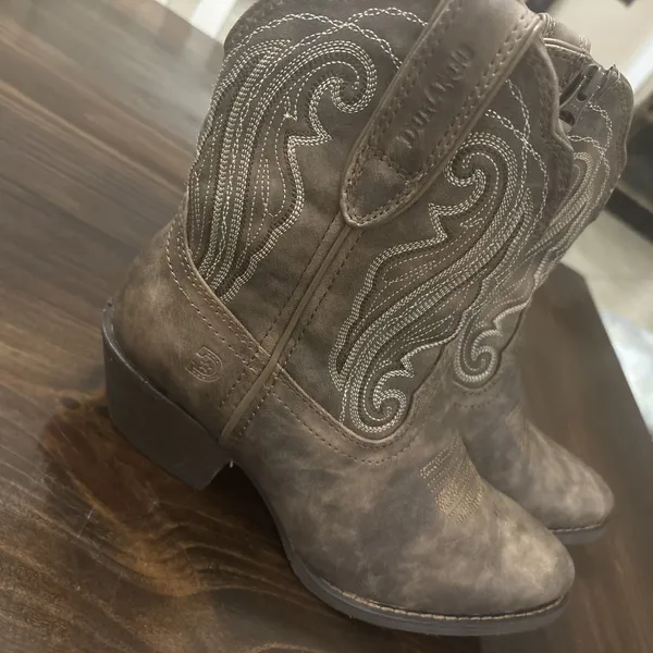 DURANGO CRUSH FASHION BOOTIES Round Toe Cowgirl Distressed Sz 8.5 Equestrian - Image 2